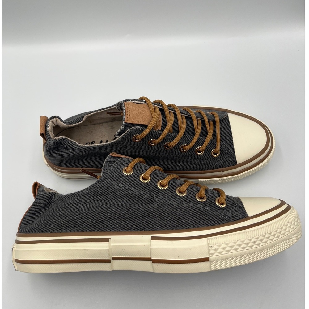 Very G Driana 2 Sneakers Women's 9 Charcoal Gray Canvas‎ Comfort Casual NWOB